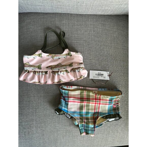 Pink Chicken Trout Plaid Bikini - Picture 1 of 5